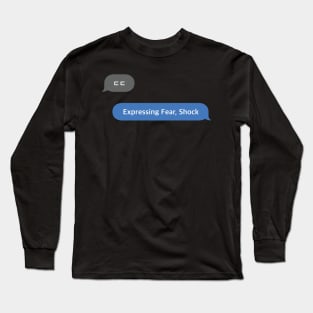 Korean Slang Chat Word ㄷㄷ Meanings - Expressing Fear, Shock Long Sleeve T-Shirt